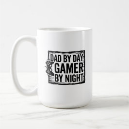 昼はパパ 夜はゲーマー Tシャツ - おもしろいゲーミングD コーヒーマグカップ