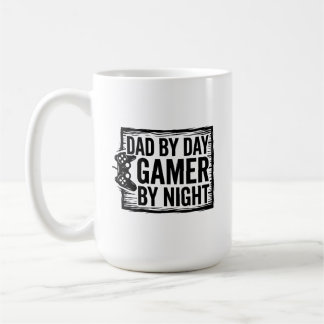 昼はパパ 夜はゲーマー Tシャツ - おもしろいゲーミングD コーヒーマグカップ