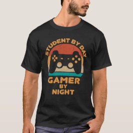 昼は学生、夜はゲーマー、卒業生ゲーマー Tシャツ