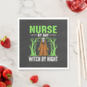 昼は看護師、夜は魔女のハロウィンデザイン_1 スタンダードランチョンナプキン (インサイチュ)