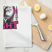 昼は看護師、夜は魔女のハロウィンTシャツデザイン キッチンタオル (四つ折り)
