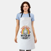 昼は看護師、夜は魔女のビンテージ・ホラーTシャツ_1 エプロン (着用した状態)
