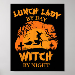 昼は給食のおばちゃん 夜は魔女 ハロウィンコスチューム ポスター