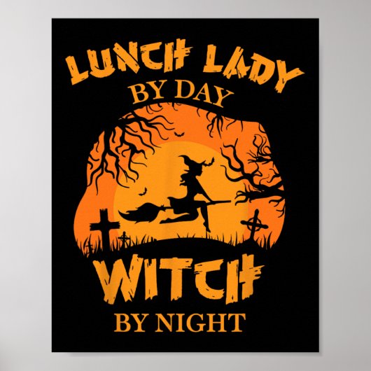 昼は給食のおばちゃん 夜は魔女 ハロウィンコスチューム ポスター (正面)