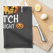 昼は美容師、夜は魔女 ハロウィーン キッチンタオル (四つ折り)