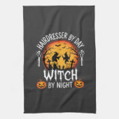 昼は美容師、夜は魔女 ハロウィーン キッチンタオル (縦)