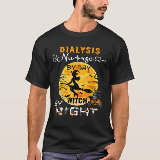 昼は透析看護師、夜は魔女のハロウィンネプ Tシャツ (正面)