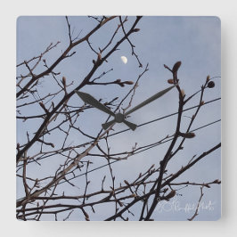 昼下がりの半月 スクエア壁時計