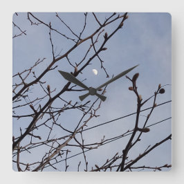 昼下がりの半月 スクエア壁時計