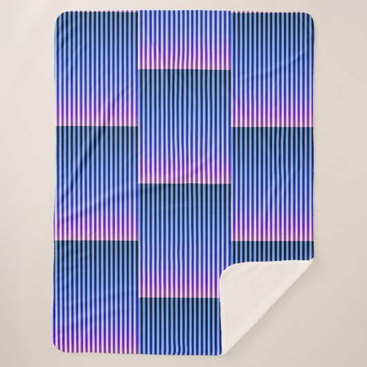 昼休みと夜の秋(ストライプ) シェルパブランケット (正面)