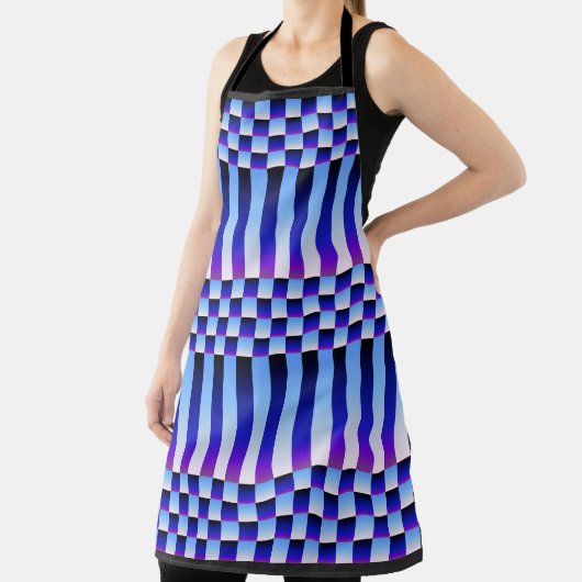 昼休みと夜暮チェッカーらし(およびストライプ) エプロン (インサイチュ)