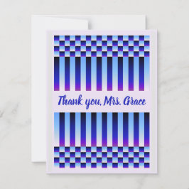 昼休みと夜暮チェッカーらし(およびストライプ) サンキューカード