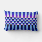 昼休みと夜暮チェッカーらし(およびストライプ) ランバークッション (裏面)