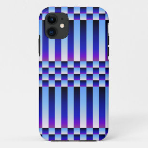 昼休みと夜暮チェッカーらし(およびストライプ) iPhone 11 ケース