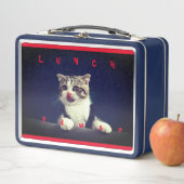 昼休み時間 – 赤 メタルランチボックス (インサイチュ)