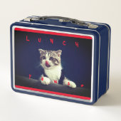 昼休み時間 – 赤 メタルランチボックス (裏面)