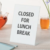 昼休み看板は閉店 台座サイン (インサイチュ)