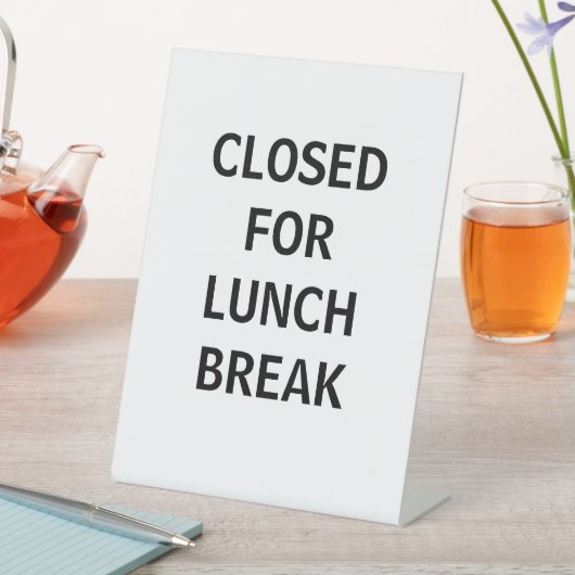 昼休み看板は閉店 台座サイン (インサイチュ)