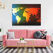 昼夜の世界地図 キャンバスプリント (インサイチュ (リビング))