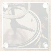 昼夜平分の太陽のな腕時計| 1880年 ガラスコースター (裏面)