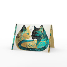 昼夜猫ノートカード