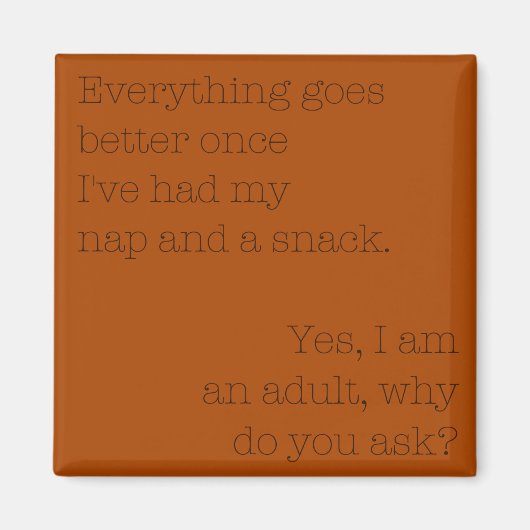 昼寝とスナック磁石 マグネット (正面)