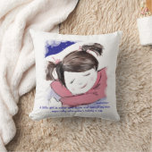 昼寝のタイム小さく女の子おもしろいなことわざ クッション (ブランケット)