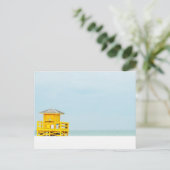 昼寝のビーチの黄色 ポストカード (スタンド正面)