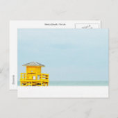 昼寝のビーチの黄色 ポストカード (正面/裏面)