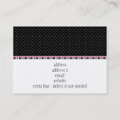 昼寝のモーテルのぽっちゃりした名刺 名刺 (裏面)