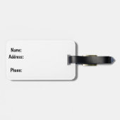 昼寝の主フロリダの暗藍色のやし ラゲッジタグ (裏面横)