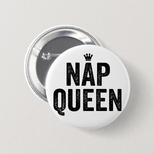 昼寝の女王の女の子の睡眠の眠いファッションのおもしろいなtumblr 缶バッジ (正面&裏面)