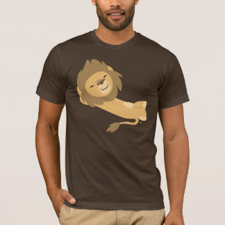 昼寝の漫画のライオンのTシャツ Tシャツ