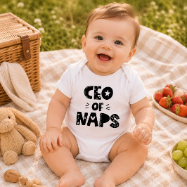 「昼寝のCEO」 かわいいモダンなベビーシャワーギフト ベビーボディスーツ