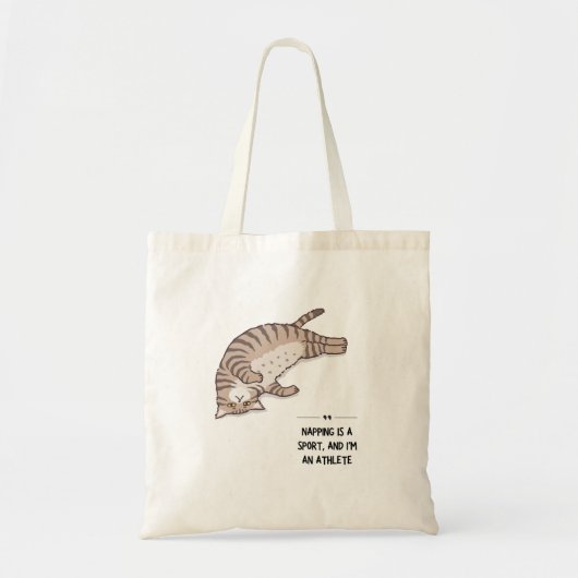 昼寝はスポーツで、私はアスリート トートバッグ (正面)