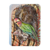 昼寝をする仲間 マグネット (縦)