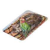 昼寝をする仲間 マグネット (左側)