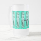 昼寝をする緑の人魚 フロストグラスビールジョッキ (正面左)