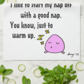 「昼寝を良い昼寝で始める」キッチンタオル キッチンタオル (折り畳み)