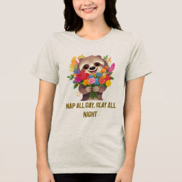 昼寝オールデイスライ一晩中眠おもしろいる – Sloth T – シャツ