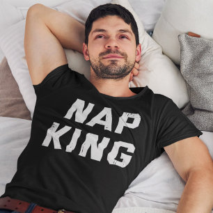 昼寝キングおもしろいスローガンことわざ Tシャツ