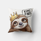 昼寝キング – 上品なナマケモノ! クッション (裏面)