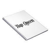 昼寝クイーンタイポグラフィ ノートブック (右側)