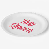 昼寝クイーンピンクさくらんぼレッド ペーパープレート (アングル)