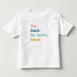 昼寝スナックMs Rachelリピートシャツ子供へ トドラーTシャツ