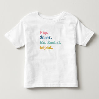 昼寝スナックMs Rachelリピートシャツ子供へ トドラーTシャツ