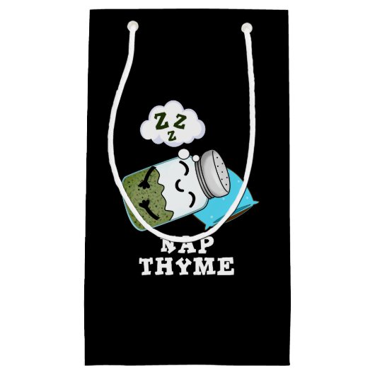 昼寝タイムおもしろいスリーピングハーブプンダークBG スモールペーパーバッグ (正面)