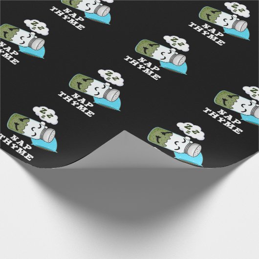 昼寝タイムおもしろいスリーピングハーブプンダークBG ラッピングペーパー (角)