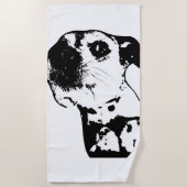 昼寝タイムアットザショア ビーチタオル (正面)