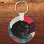 昼寝タイムデイブボタンキーリング キーホルダー (正面)